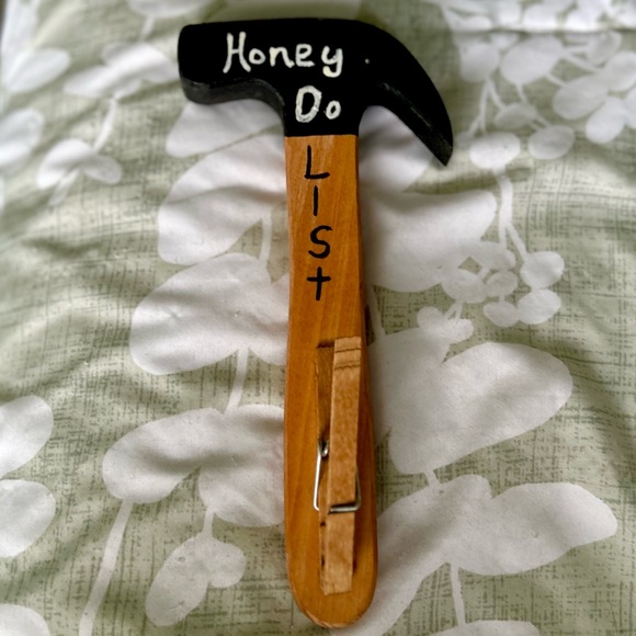 Handmade Wooden Hammer Honey To Do List Clip Wall Hanging Decor Art - Picture 5 of 6